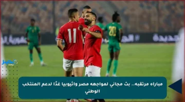 مباراة مرتقبة.. بث مجاني لمواجهة مصر وأثيوبيا غدًا لدعم المنتخب الوطني